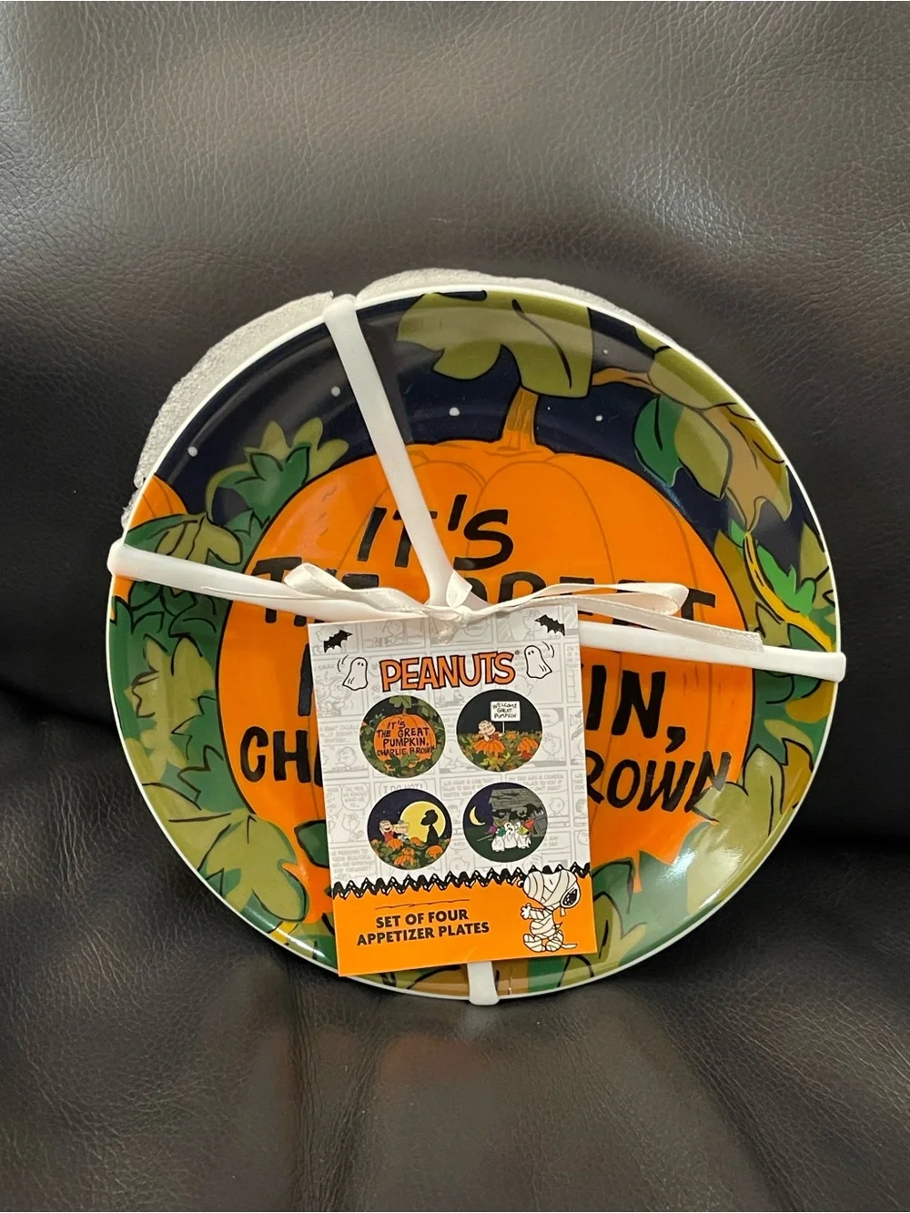 Halloween Peanuts Great Pumpkin Appetizer Plates, set of 4
